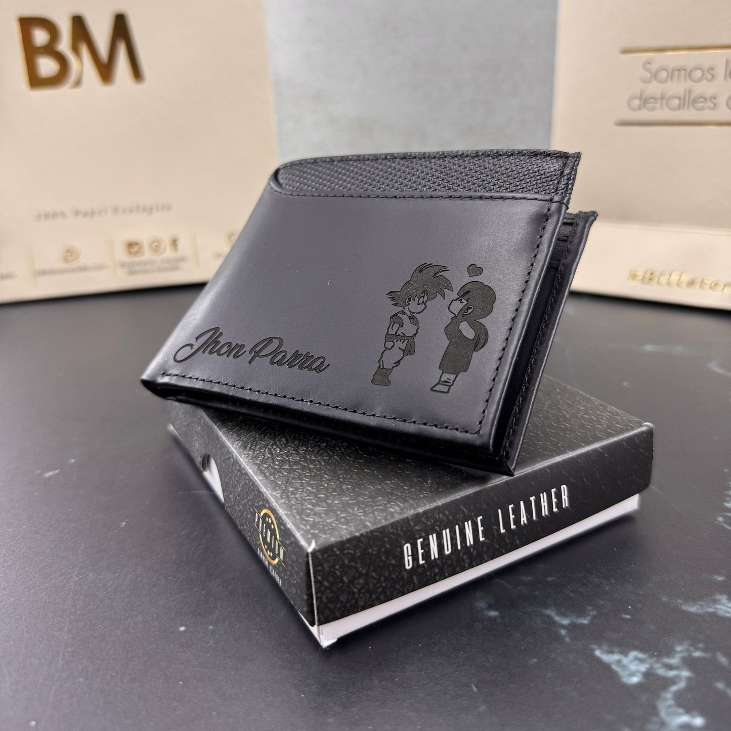 Billetera ancestral negra personalizada