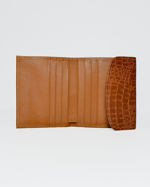 Billetera Quindío miel menta de cuero para mujer - Billeteras Medellín